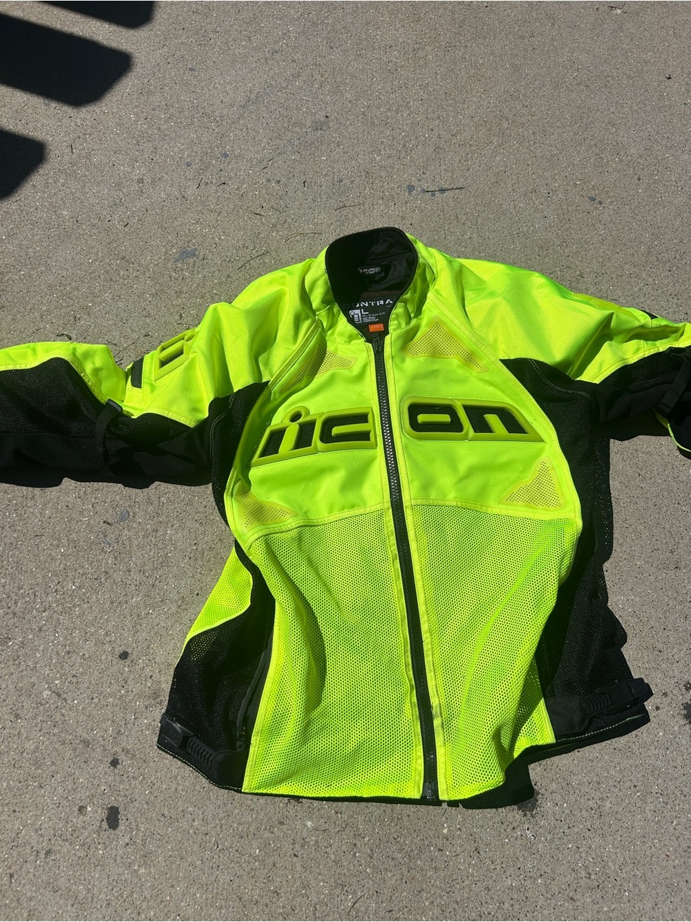 ICON Men’s High-Vis Neon Yellow and Black Performance Mesh Jacket